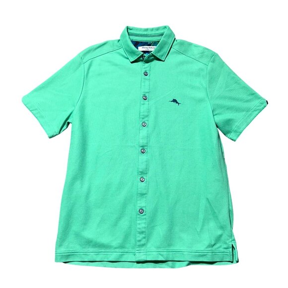 Tommy Bahama Other - Tommy Bahama Island Zone Polo Shirt Sz S Button-Up Short Sleeve Tropical Print